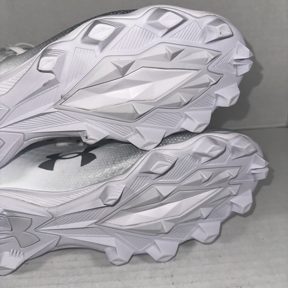 Under‎ Armour Spotlight Franchise Rm 4.0 Men Sz 13 White Silver Football Cleats main image 11